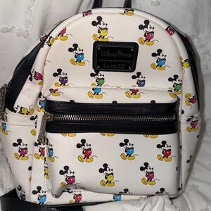 Loungefly Disney Mickey Mouse White Backpack